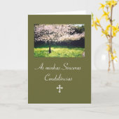 Het Portugees: Condolencias/Pesames /Sympathy Kaart (Gele Bloem)