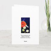 Het Portugees: De bloemen van het DAmae/Moederdag Kaart (Achterkant)