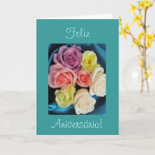 Het Portugees: De Verjaardag van Parabens van Kaart (Gele Bloem)