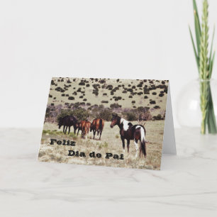 Het Portugees: "Gelukkig Vaderdag " Kaart