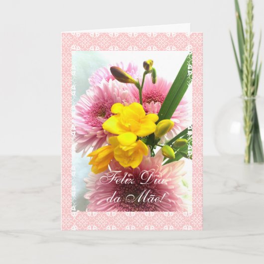 Het Portugees: Moederdag/Dia DA Mãe Kaart (Voorkant)