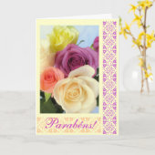 Het Portugees: Parabens! Gelukkige Verjaardag! Kaart (Gele Bloem)