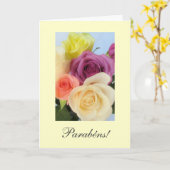 Het Portugees: Parabens! Verjaardag Kaart (Gele Bloem)