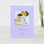 Het Portugees: Páscoa Feliz/Gelukkige Pasen Feestdagen Kaart (Voorkant)