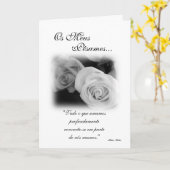 Het Portugees: Pesames een pretoe branco Kaart (Gele Bloem)