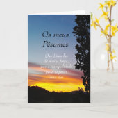 Het Portugees: Pesames/Sympathie Kaart (Gele Bloem)