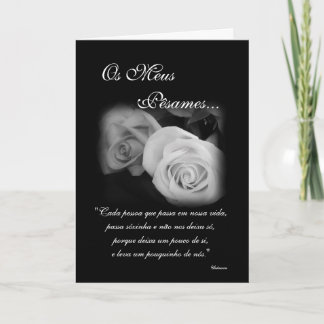 Het Portugees: Poema DE Condolencias Kaart