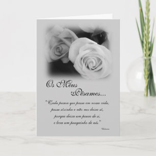 Het Portugees: Poema DE Condolencias Kaart