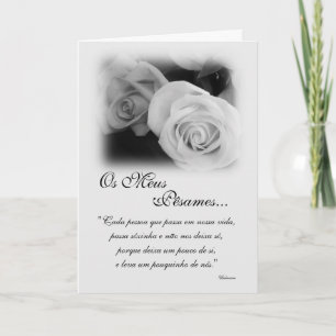 Het Portugees: Poema DE Condolencias Kaart