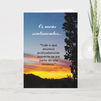 Het Portugees: sentimentos/Sympathie Pêsames Kaart