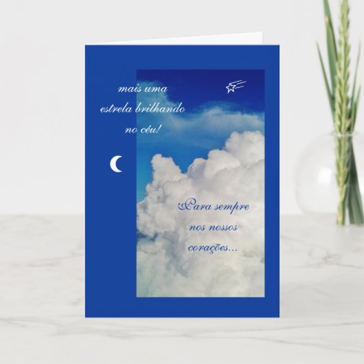 Het Portugees: /sympathy/Condol van Pesames ências Kaart (Voorkant)