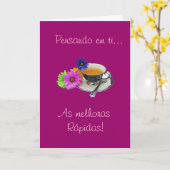 Het Portugees: Word goed - als melhoras! Kaart (Gele Bloem)