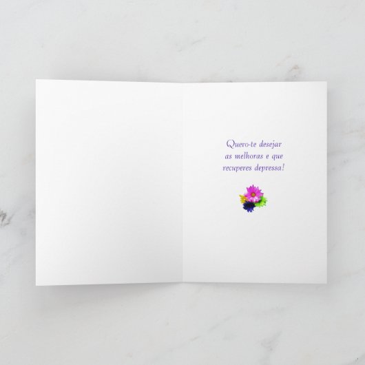 Het Portugees: Word goed - als melhoras! Kaart (Binnen)