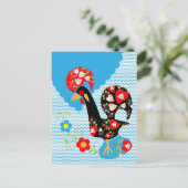 Het Portugese rooster van Barcelona Briefkaart (Staand voorkant)