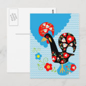 Het Portugese rooster van Barcelona Briefkaart (Voorkant / Achterkant)
