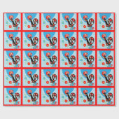 Het Portugese rooster van Barcelona Cadeaupapier (Vlak)