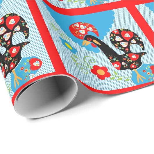 Het Portugese rooster van Barcelona Cadeaupapier (Rol Hoek)