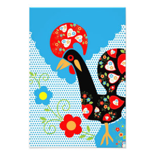 Het Portugese rooster van Barcelona Foto Afdruk