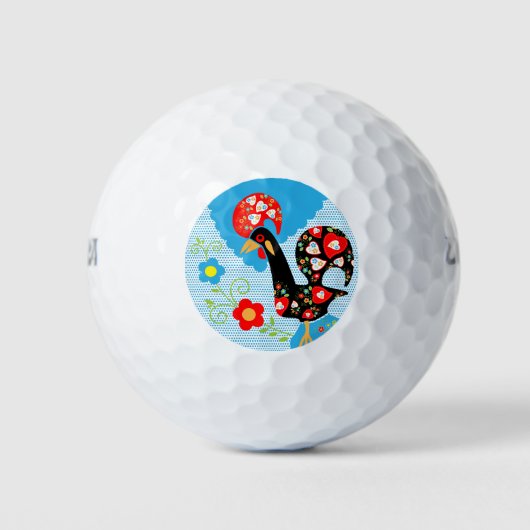 Het Portugese rooster van Barcelona Golfballen (Voorkant)