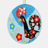 Het Portugese rooster van Barcelona Keramisch Ornament (Links)