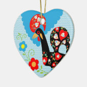 Het Portugese rooster van Barcelona Keramisch Ornament (Links)