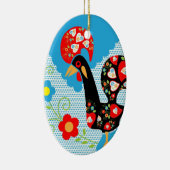 Het Portugese rooster van Barcelona Keramisch Ornament (Rechts)