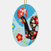 Het Portugese rooster van Barcelona Keramisch Ornament (Links)