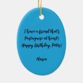 Het Portugese rooster van Barcelona Keramisch Ornament (Achterkant)