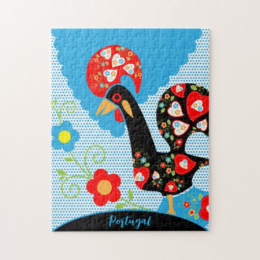 Het Portugese rooster van Barcelona Legpuzzel (Verticaal)