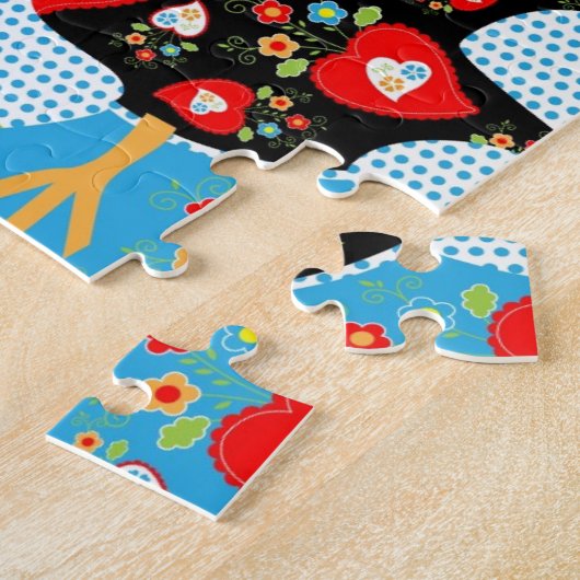 Het Portugese rooster van Barcelona Legpuzzel (Zijkant)