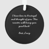 Het Portugese rooster van Barcelona Ornament (achterkant)