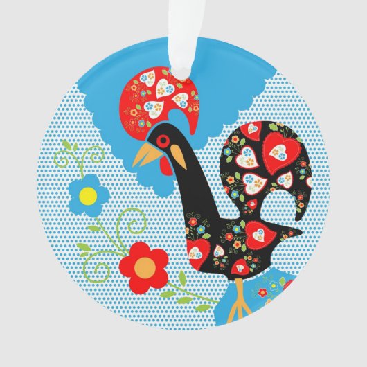 Het Portugese rooster van Barcelona Ornament (voorkant)