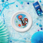 Het Portugese rooster van Barcelona Papieren Bordje (Feest)