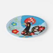 Het Portugese rooster van Barcelona Papieren Bordje (Gekanteld)