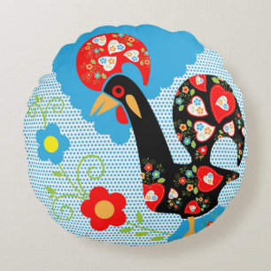 Het Portugese rooster van Barcelona Rond Kussen