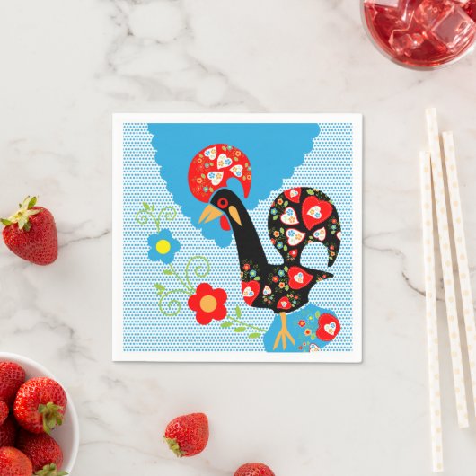 Het Portugese rooster van Barcelona Servetten (Insitu)