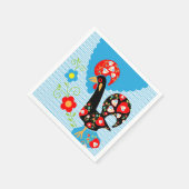 Het Portugese rooster van Barcelona Servetten (Hoek)