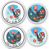 Het Portugese rooster van Barcelona Sticker (Voorkant)