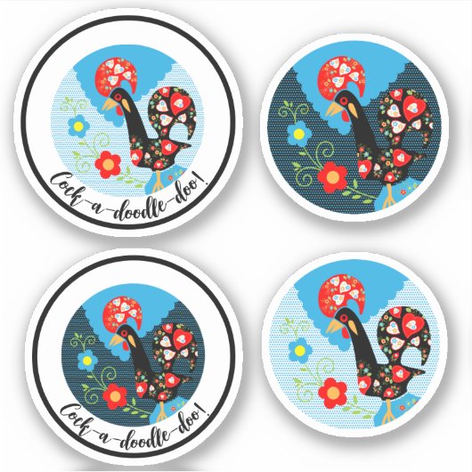 Het Portugese rooster van Barcelona Sticker (Voorkant)