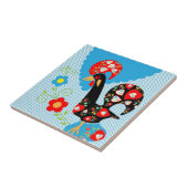 Het Portugese rooster van Barcelona Tegeltje (Zijkant)