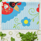 Het Portugese rooster van Barcelona Theedoek (Gevouwen)