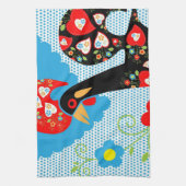 Het Portugese rooster van Barcelona Theedoek (Verticaal)