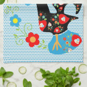 Het Portugese rooster van Barcelona Theedoek (Gevouwen)