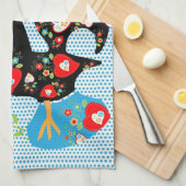 Het Portugese rooster van Barcelona Theedoek (Quarter Fold)