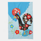 Het Portugese rooster van Barcelona Theedoek (Verticaal)