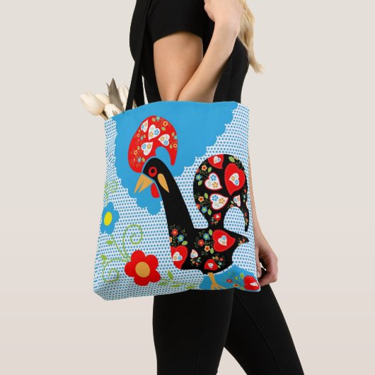 Het Portugese rooster van Barcelona Tote Bag (Dichtbij)