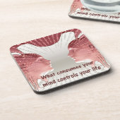 Het positieve denkkende Gezegde van uw levensoffer Bier Onderzetter (Linkerzijde)