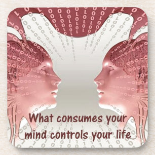 Het positieve denkkende Gezegde van uw levensoffer Bier Onderzetter