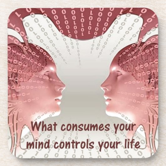 Het positieve denkkende Gezegde van uw levensoffer Bier Onderzetter (Voorkant)