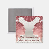 Het positieve denkkende Gezegde van uw levensoffer Magneet (Voorkant / Achterkant)